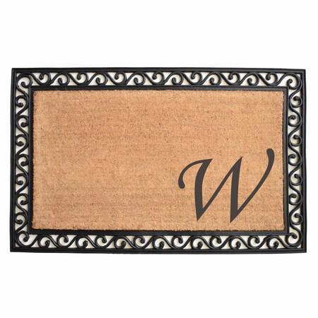 Monogram Door Mat, Coir, Black, Natural, 30 in W x 48 in L